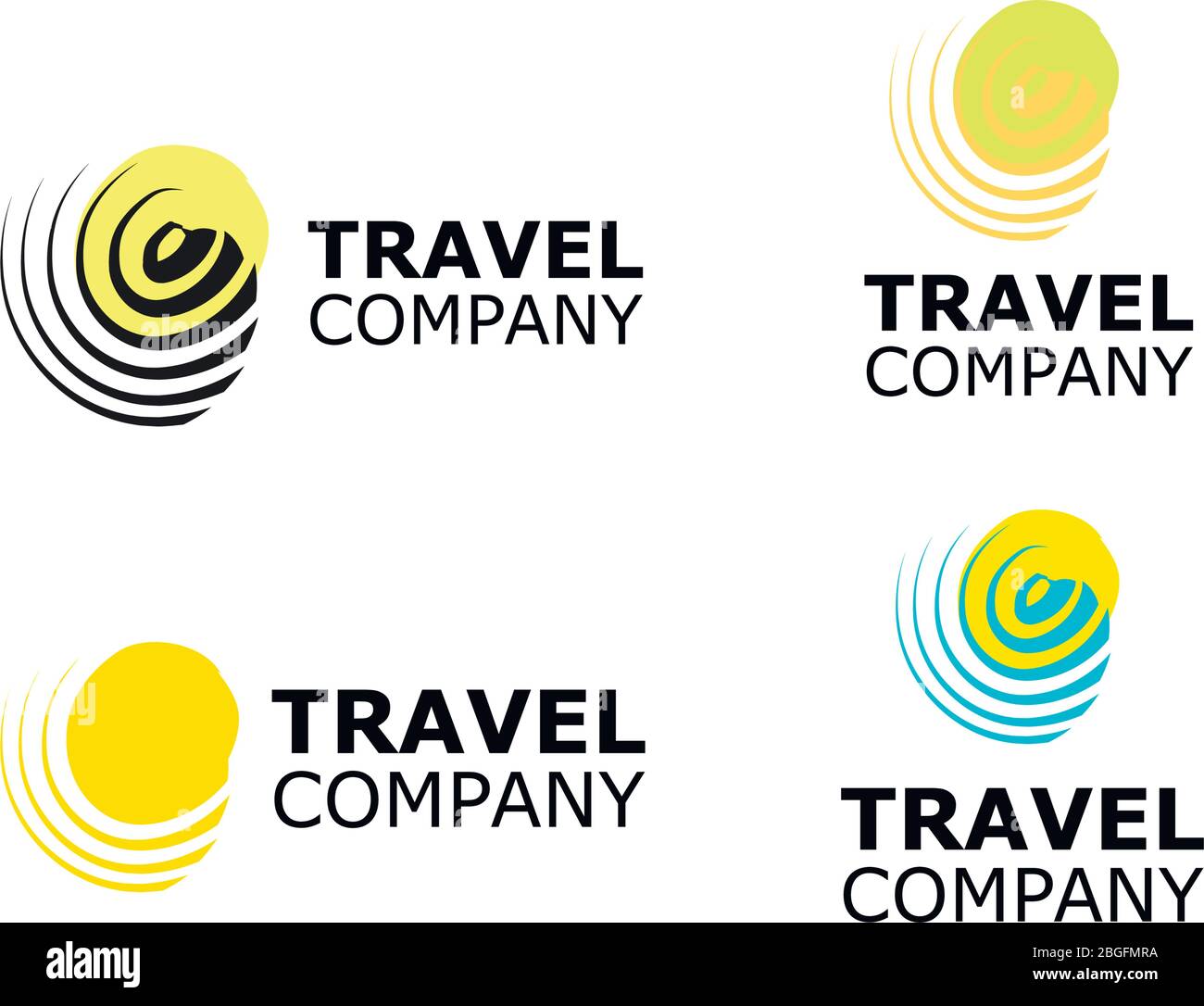 Vector Logo travel agency symbol blue sea on white Stock Vector Image ...