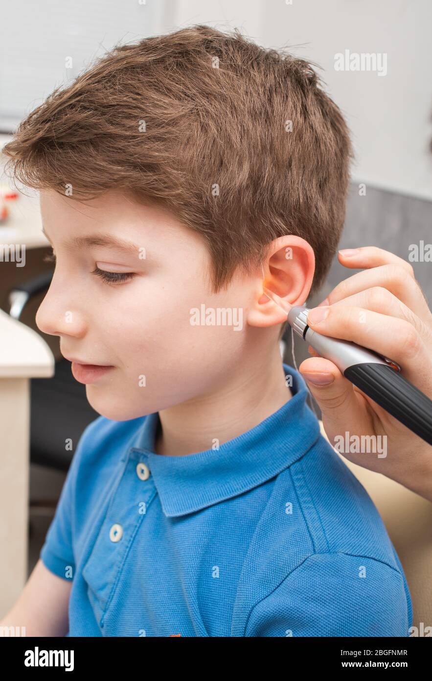 Process of making a custom earplug for a child. Stages of manufacturing