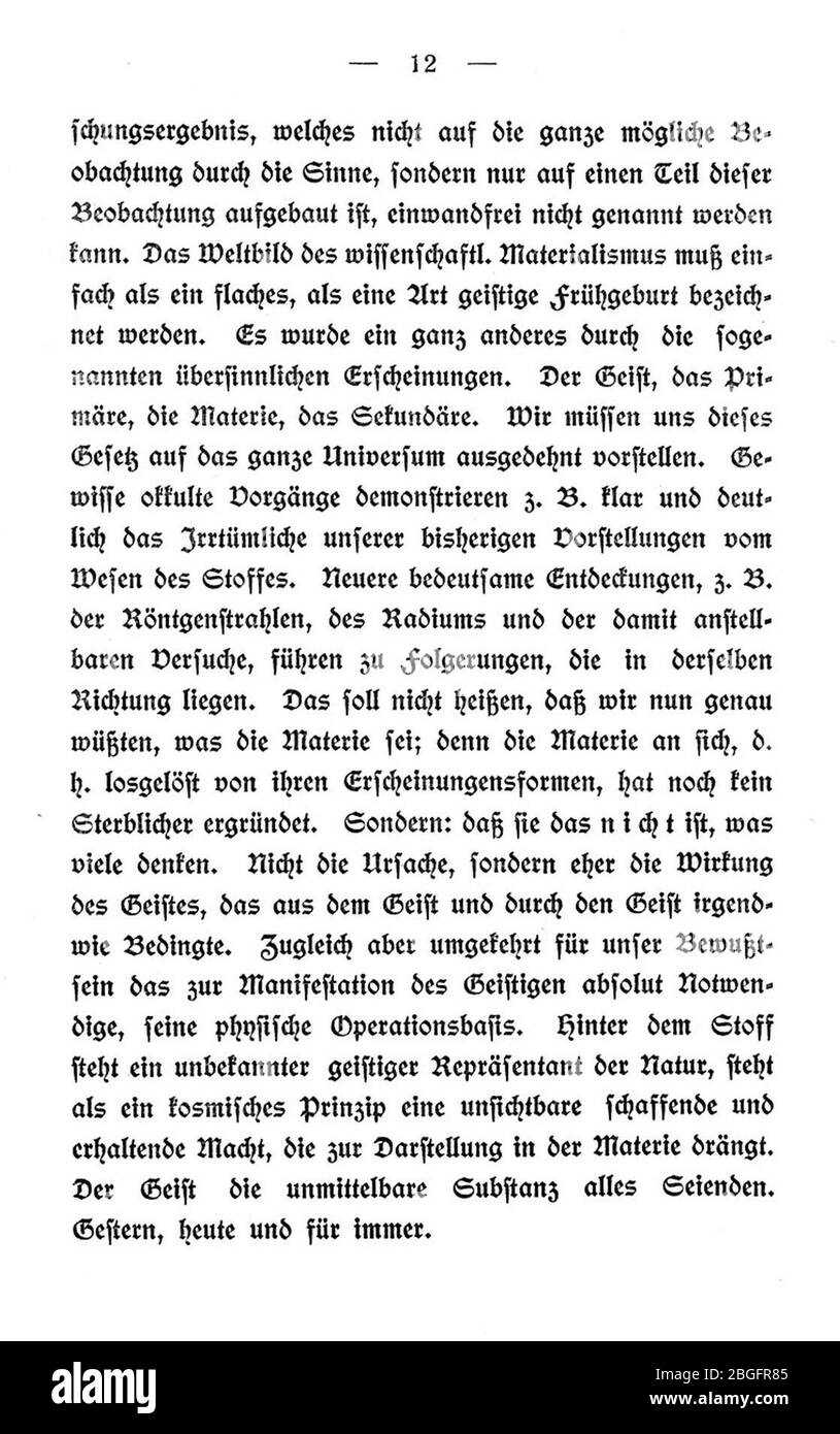 Hermann Menge ‘Wir fürchten nicht den Tod‘ (1915) S. 12. Stock Photo