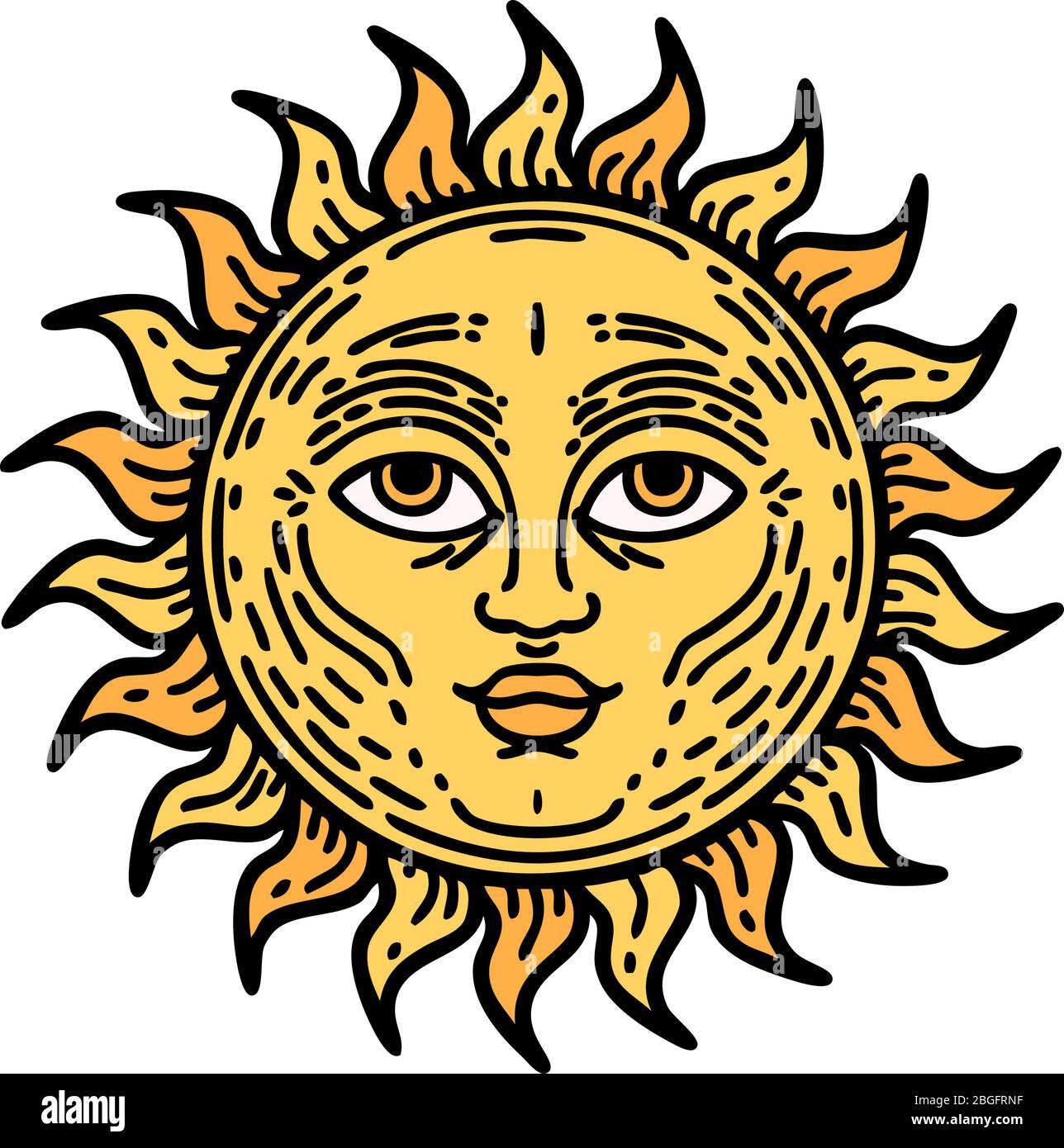 Tattoo In Traditional Style Of A Sun With Face Stock Vector Image Art Alamy Tattoo In Traditional Style Of A Sun With Face Stock Vector Image Art Alamy