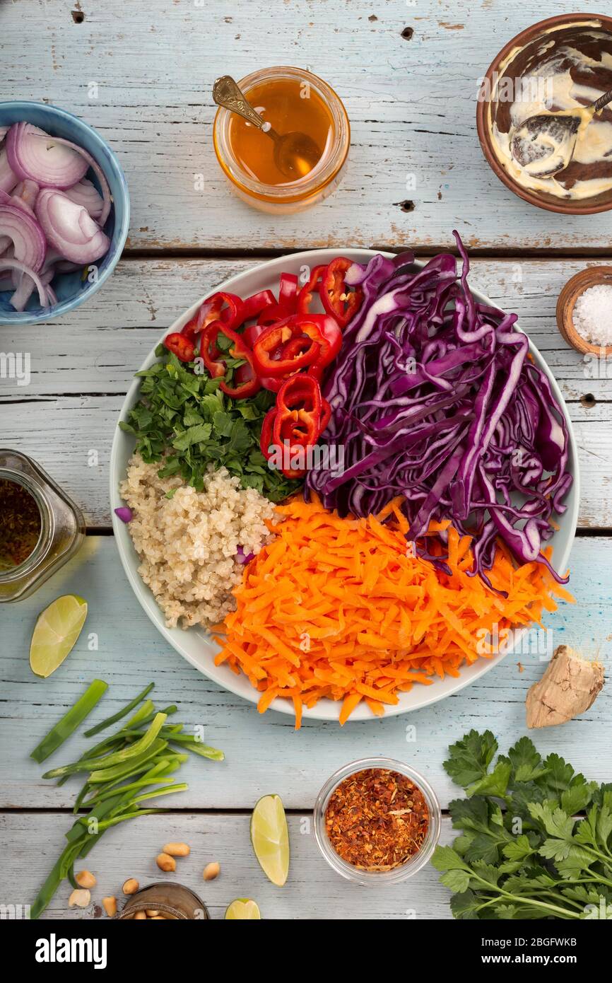 vegetables, salad, colorful rainbow, bowl, veggie kabobs, foods, stir