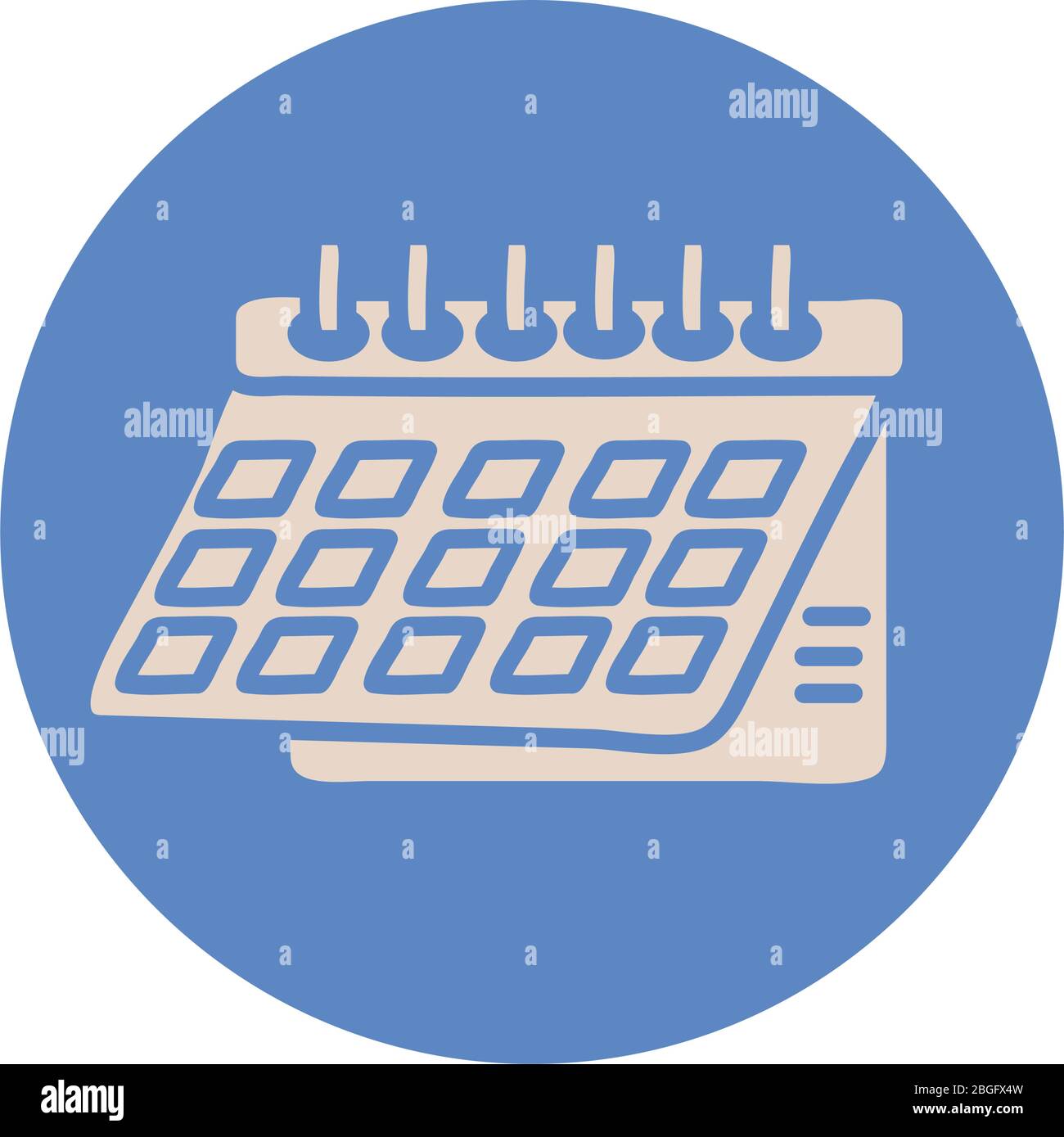 calendar reminder block style icon Stock Vector Image & Art - Alamy