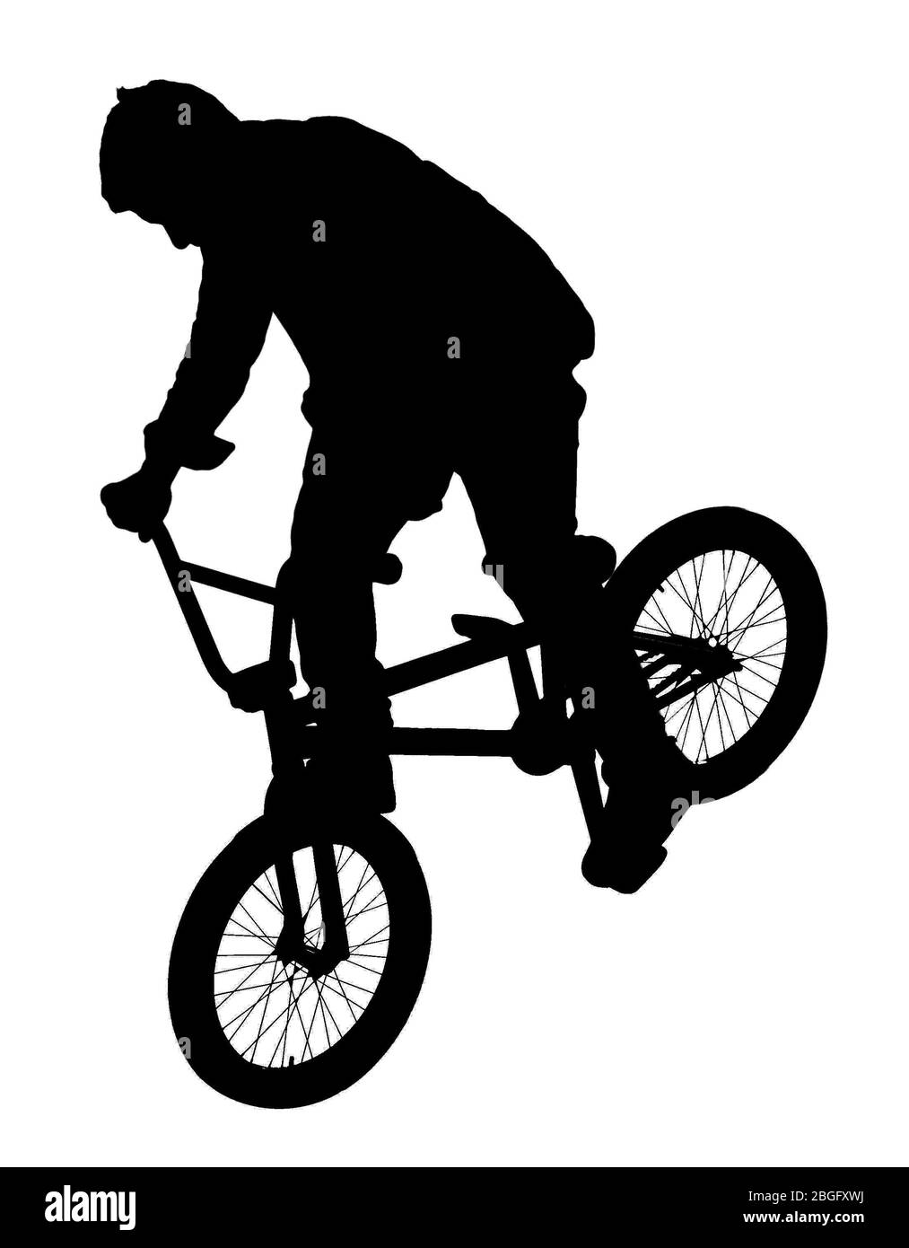 Bmx bike Black and White Stock Photos 