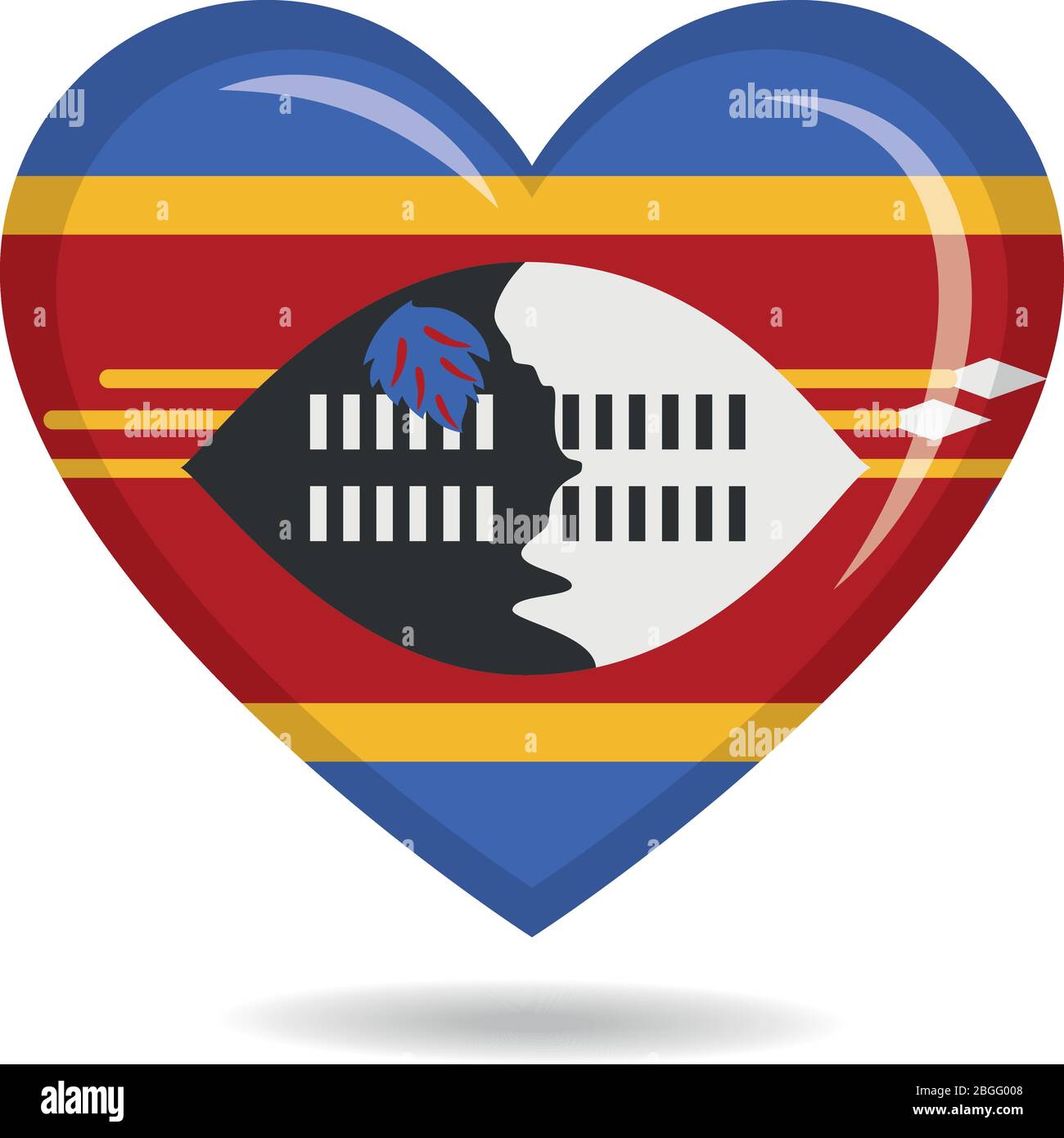 Swaziland country flag in Stock Vector Images - Alamy