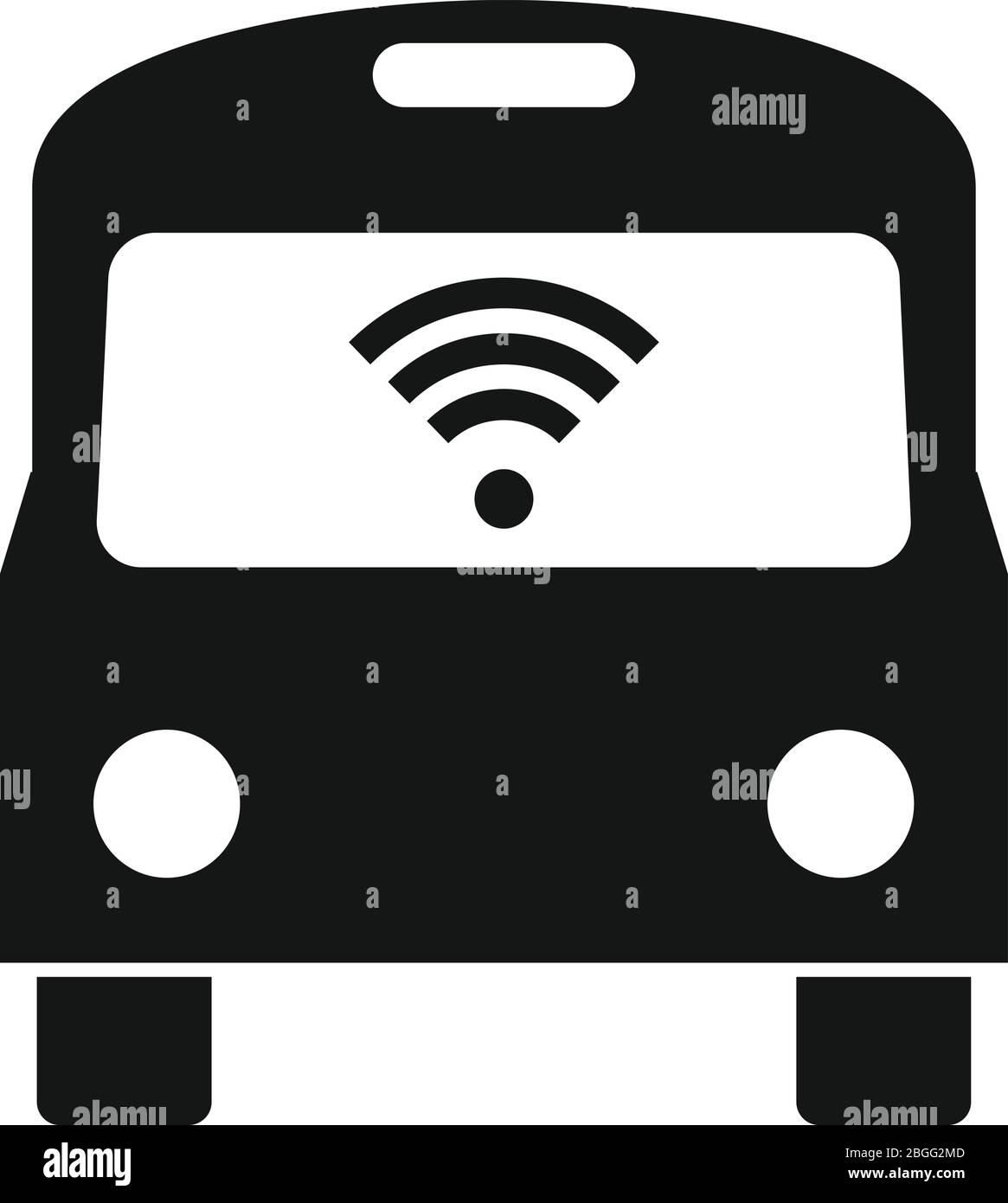 City station bus wifi icon. Simple illustration of city station bus wifi vector icon for web design isolated on white background Stock Vector