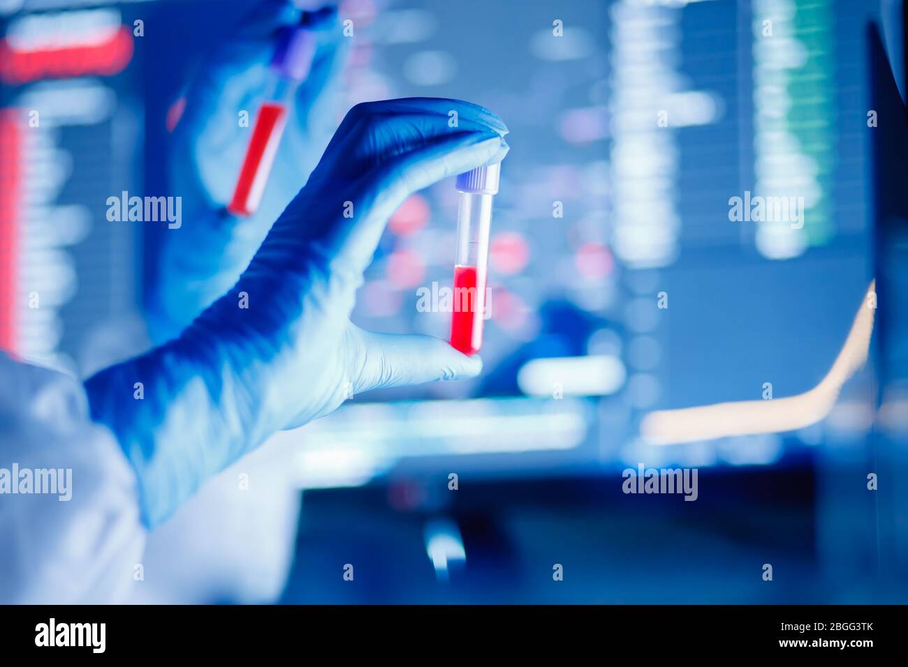 Development secret biological weapons against humans, epidemic of virus and infection of animals. Outbreak concept of unknown disease Stock Photo