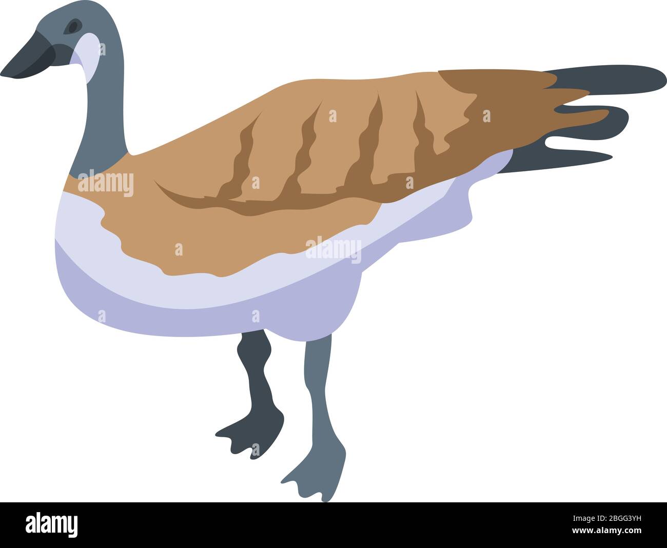 Wild goose icon, isometric style Stock Vector