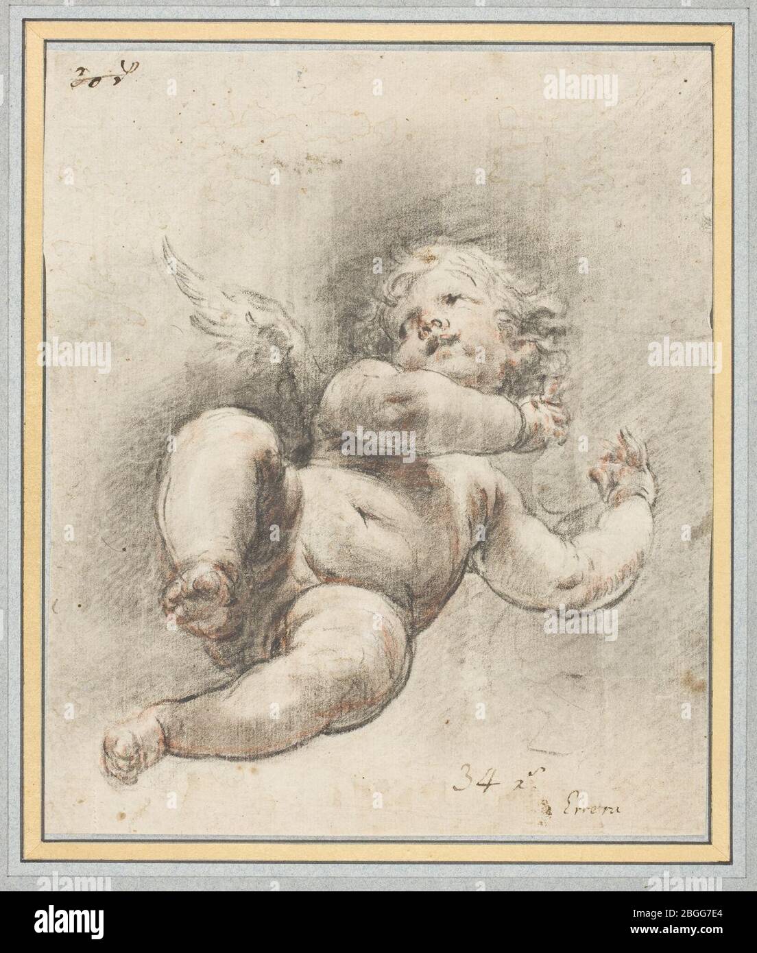 Herrera el Mozo (Ángel niño volando). Stock Photo