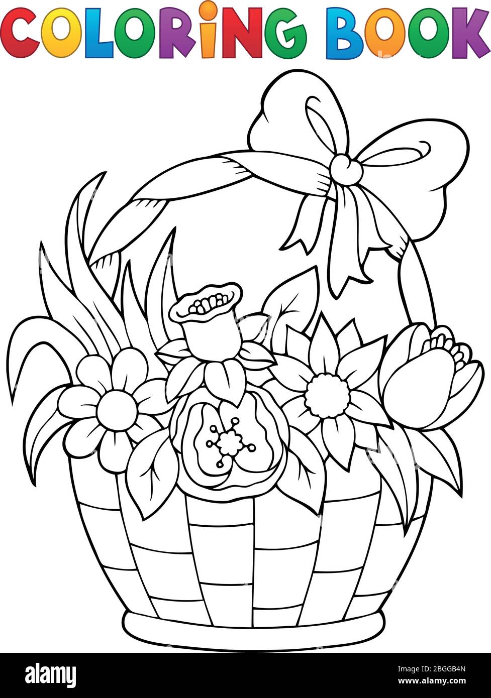 easy flower basket drawing  Clip Art Library