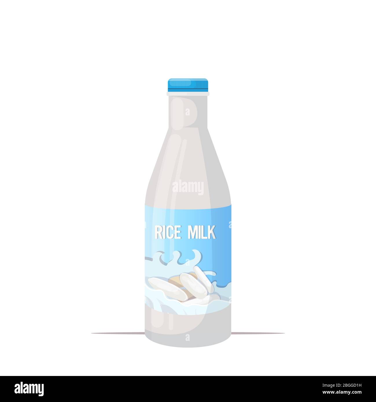 vegan rice plant based milk glass bottle organic dairy free natural raw