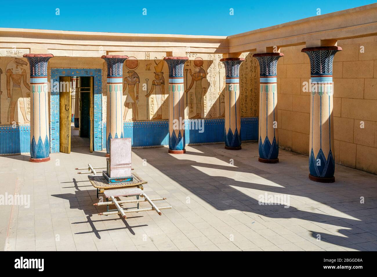 Ouarzazate, Morocco - March 18,2020: Film set of Asterix and Obelix - Mission Cleopatre in Cinema Atlas Studios Stock Photo