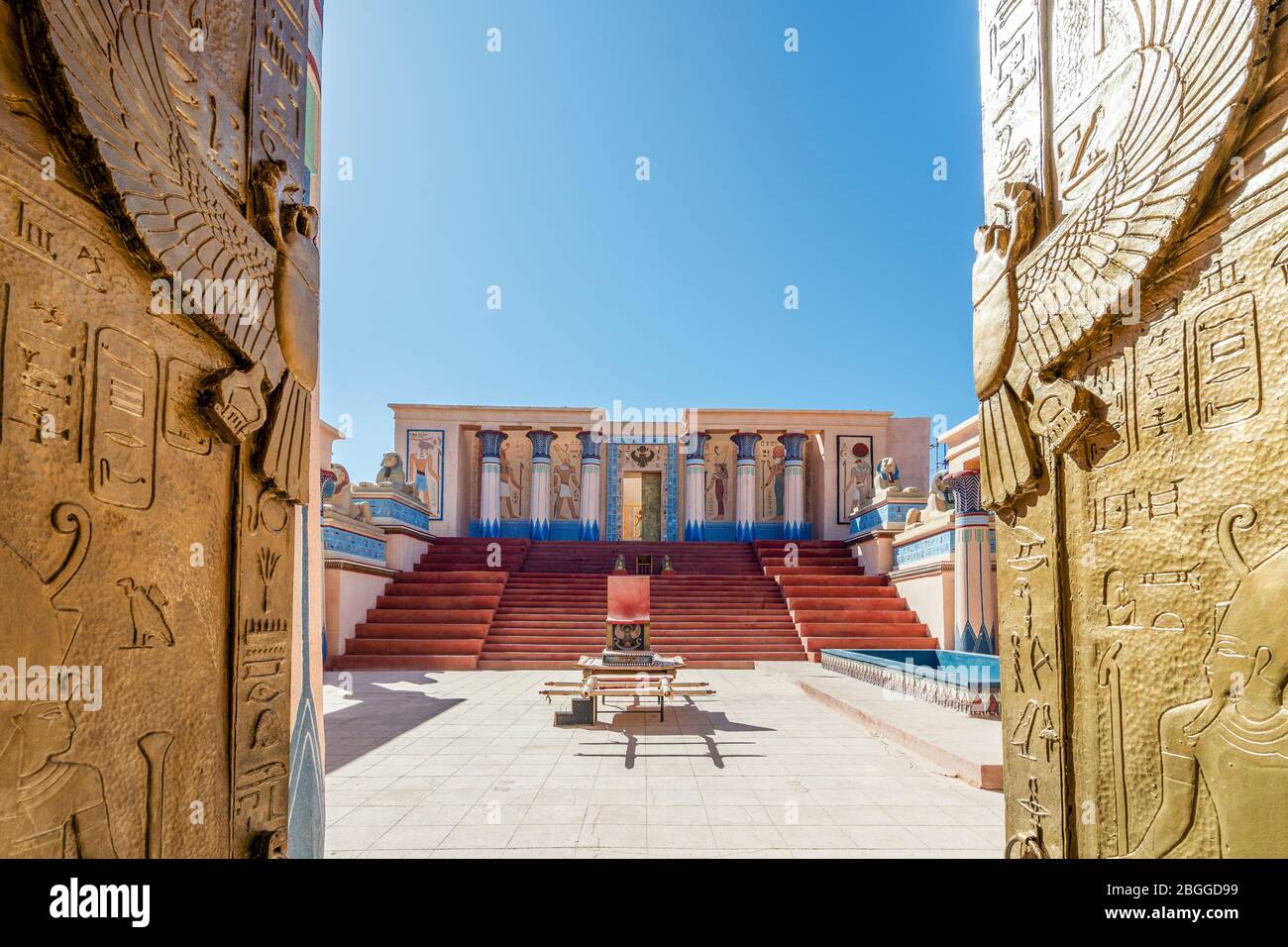 Ouarzazate, Morocco - March 18,2020: Film set of Asterix and Obelix - Mission Cleopatre in Cinema Atlas Studios Stock Photo