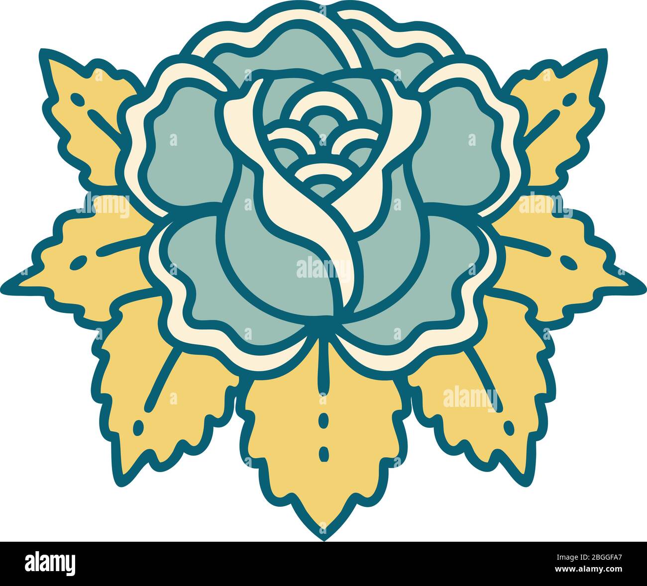 iconic tattoo style image of a rose Stock Vector Image & Art - Alamy