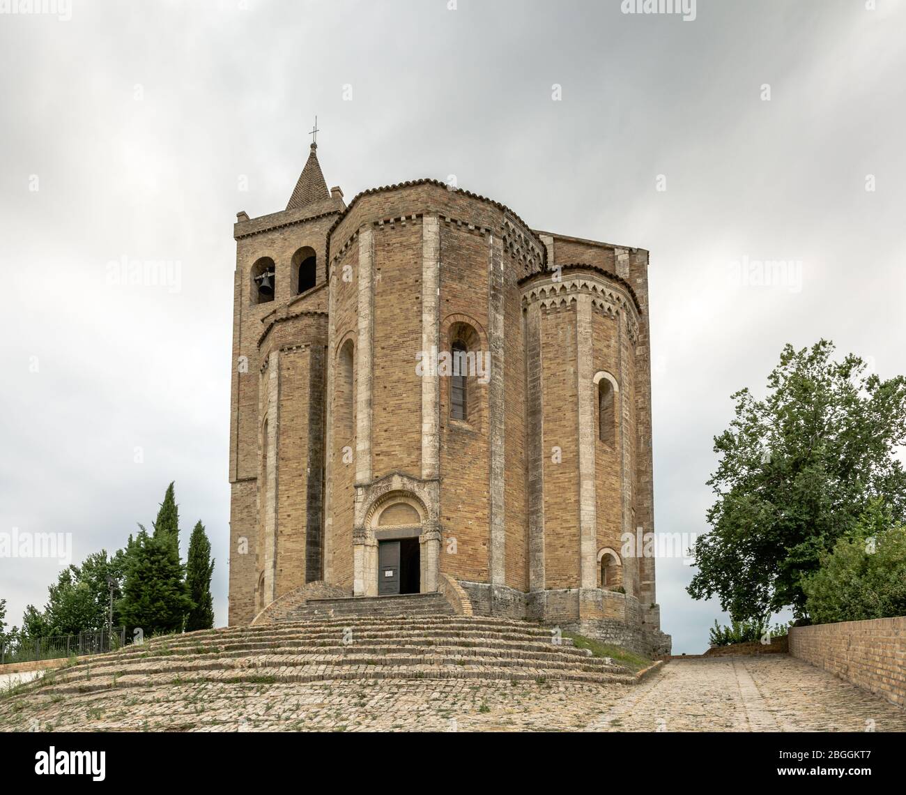 Church of Santa Maria della Rocca - XIV century - Offida village, Ascoli Piceno district - Italy Stock Photo