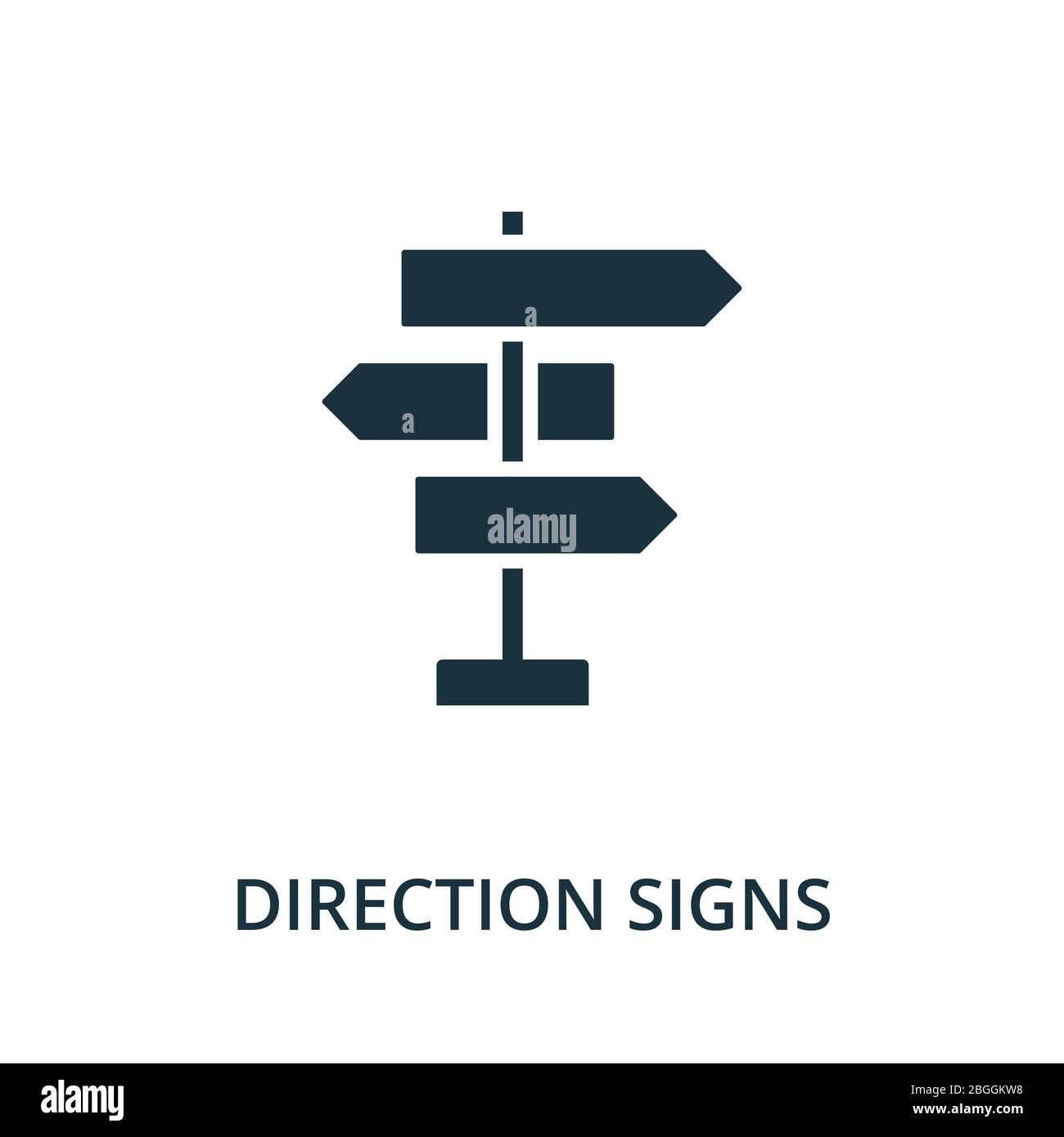 Direction Signs icon. Simple element from navigation collection. Filled ...