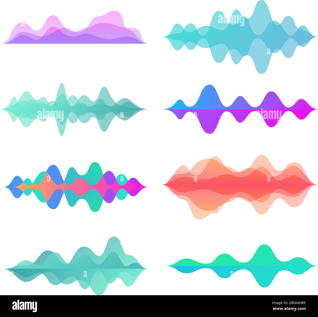 Amplitude color motion waves. Abstract electronic music sound voice wave  vector set. Digital effect equalizer colored illustration Stock Vector  Image & Art - Alamy