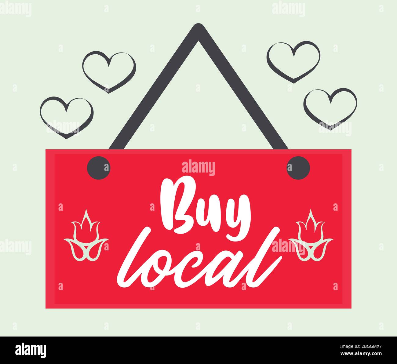 buy local poster with label hanging Stock Vector Image & Art Alamy