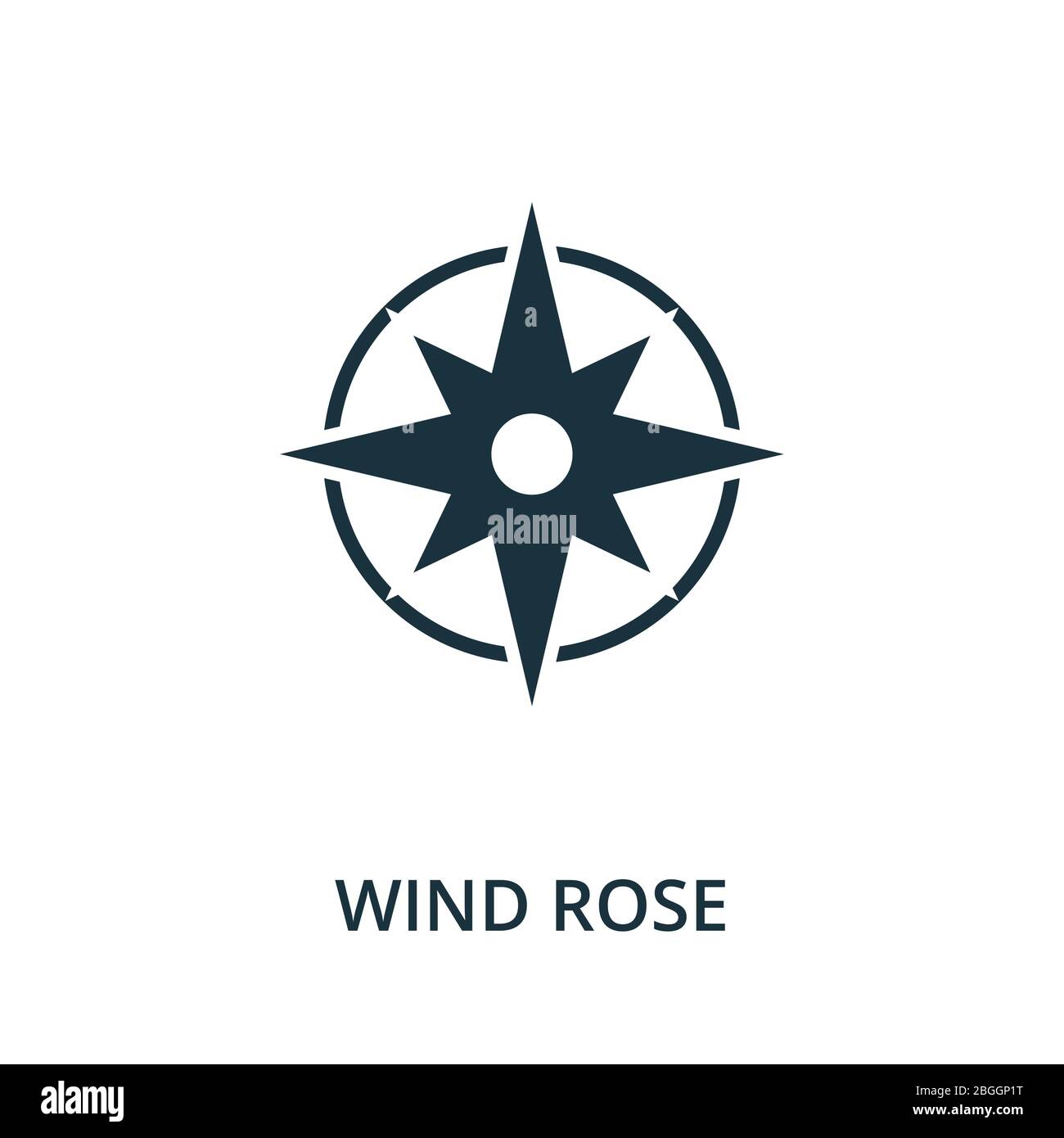 Wind Rose icon. Simple element from navigation collection. Filled Wind Rose icon for templates, infographics and more Stock Vector