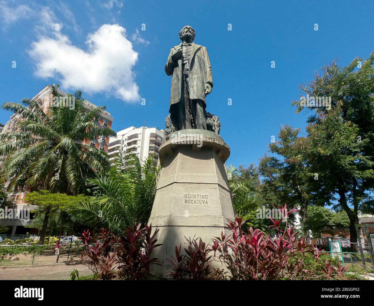 Statue of Brazilian statesman and writer Quinino Bocaiuva former minister of foreign affairs and important in the proclamation of the republic Stock Photo