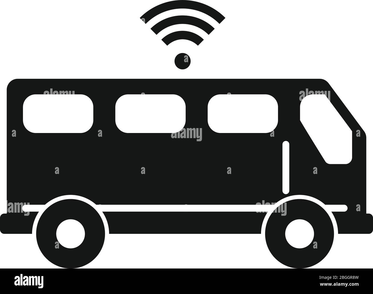 Wifi transport icon. Simple illustration of wifi transport vector icon for web design isolated on white background Stock Vector