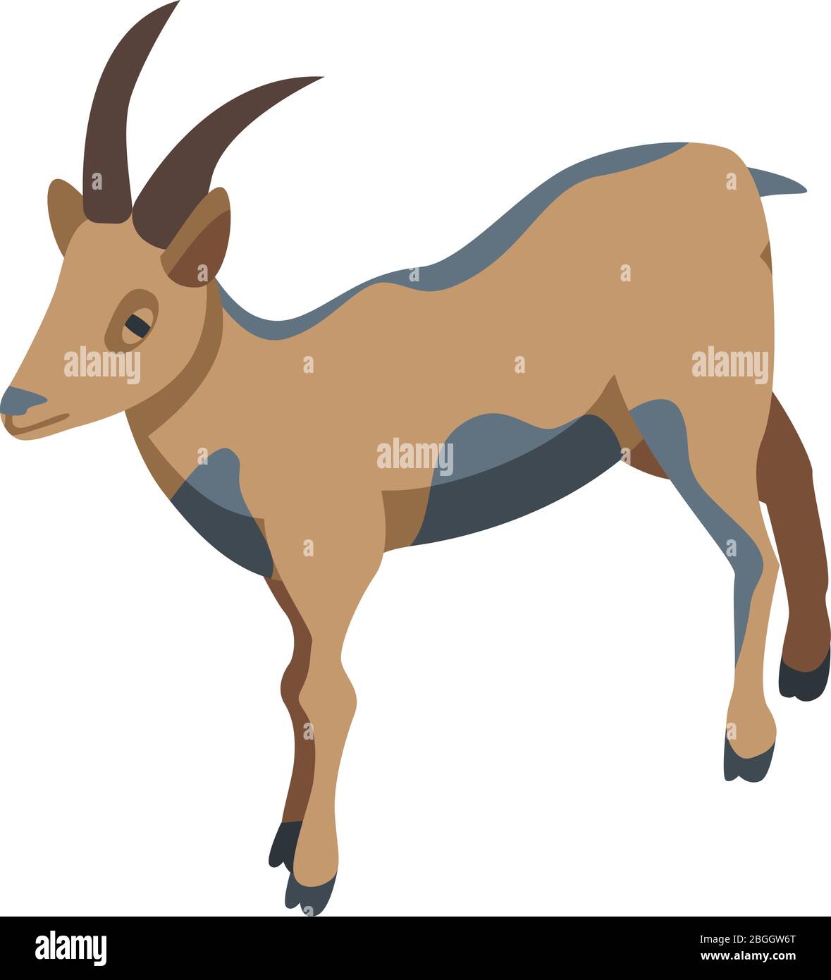 Mountains goat icon, isometric style Stock Vector