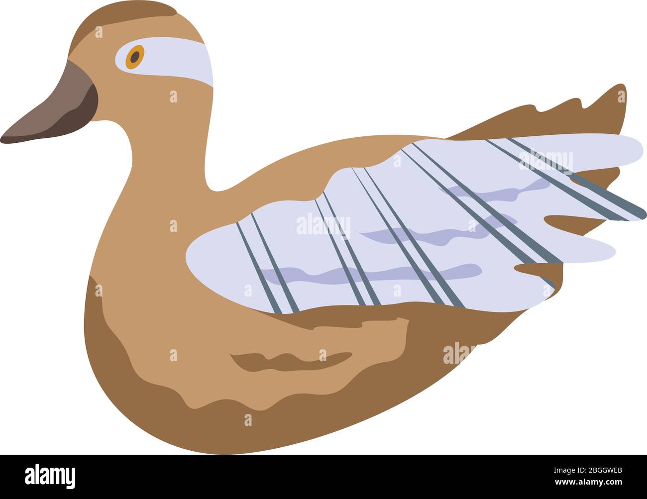 Canard duck icon, isometric style Stock Vector