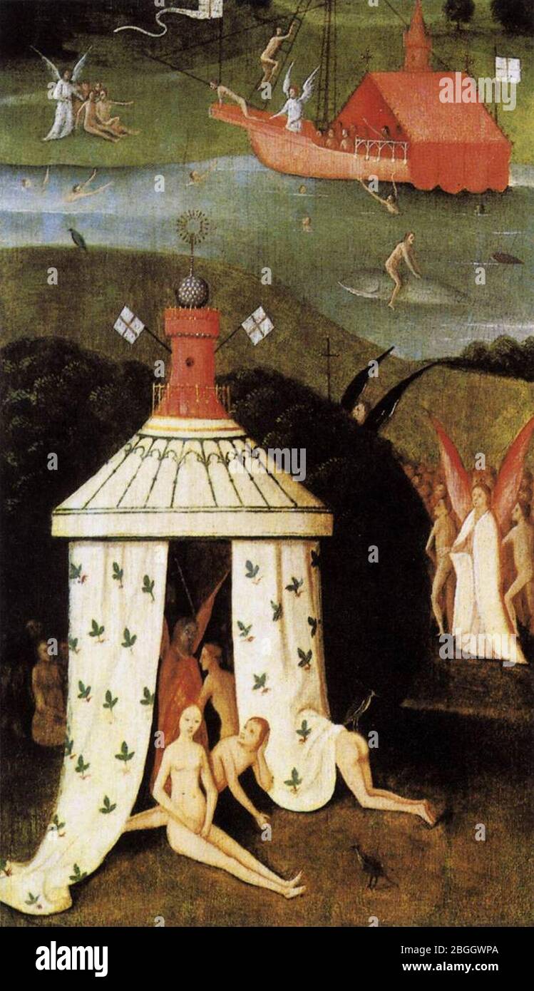 Hieronymus Bosch - Last Judgment (fragment of Paradise) Stock Photo