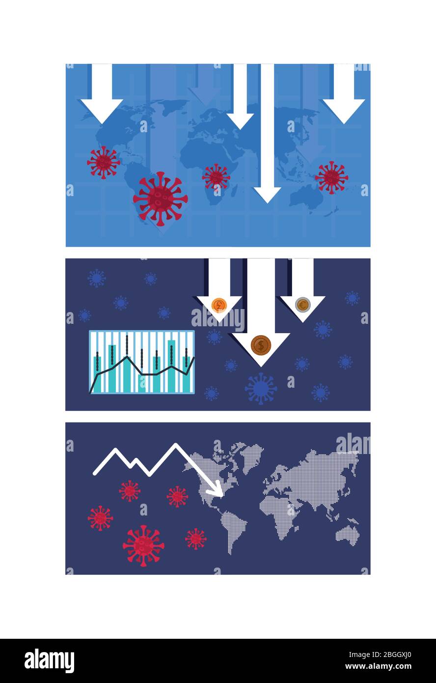 economy and covid19 statistics infographics Stock Vector Image & Art ...