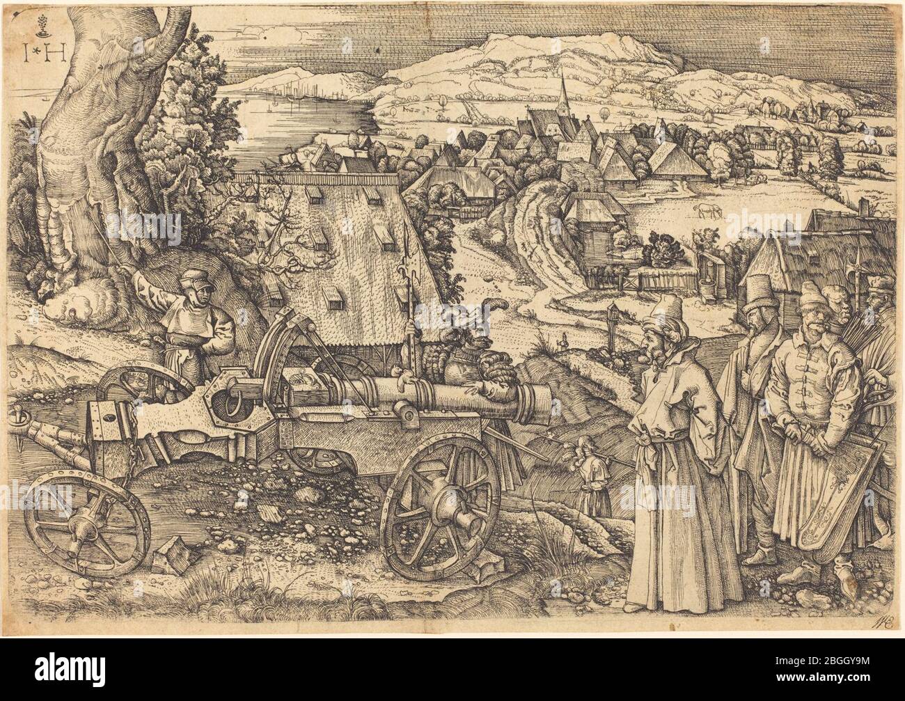 Hieronymus Hopfer after Albrecht Dürer The Great Cannon Stock Photo