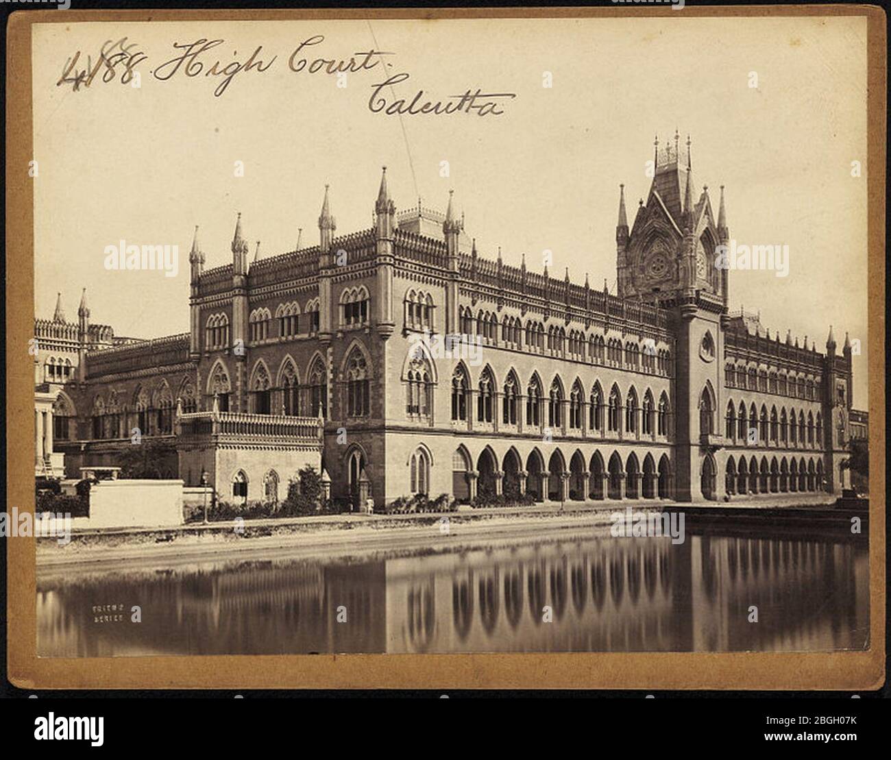 High Court of Calcutta (First view) by Francis Frith. Stock Photo