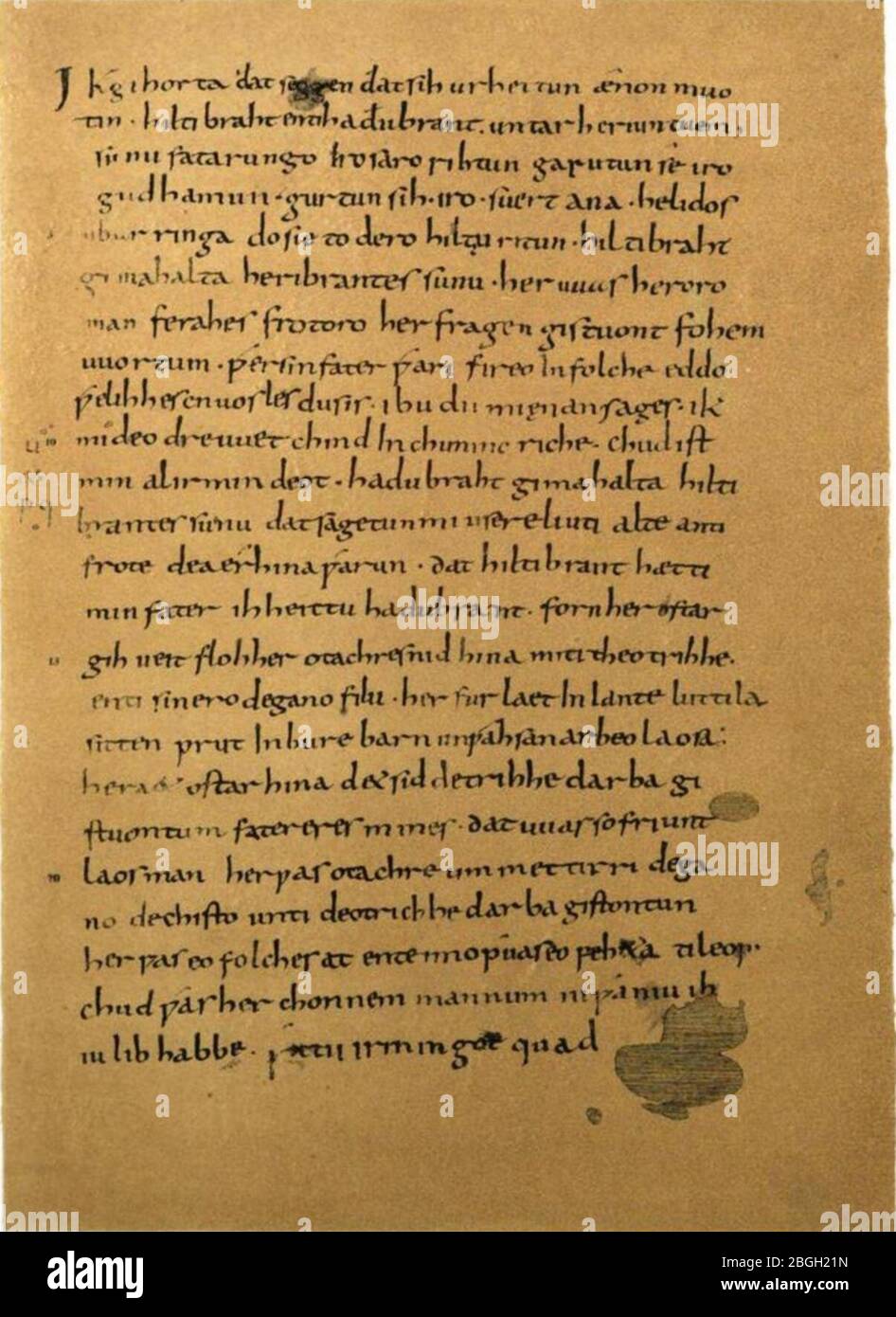 Hildebrandslied Facsimile 1830 Stock Photo Alamy