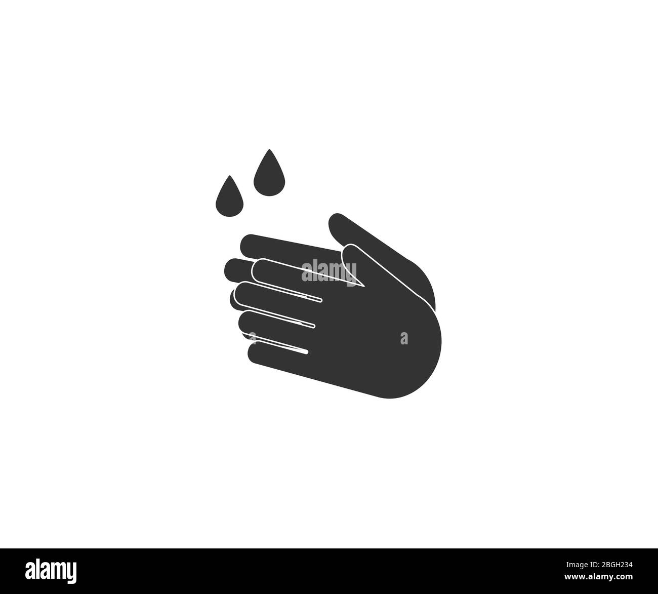 Hand washing icon. Vector illustration, flat design. Stock Vector