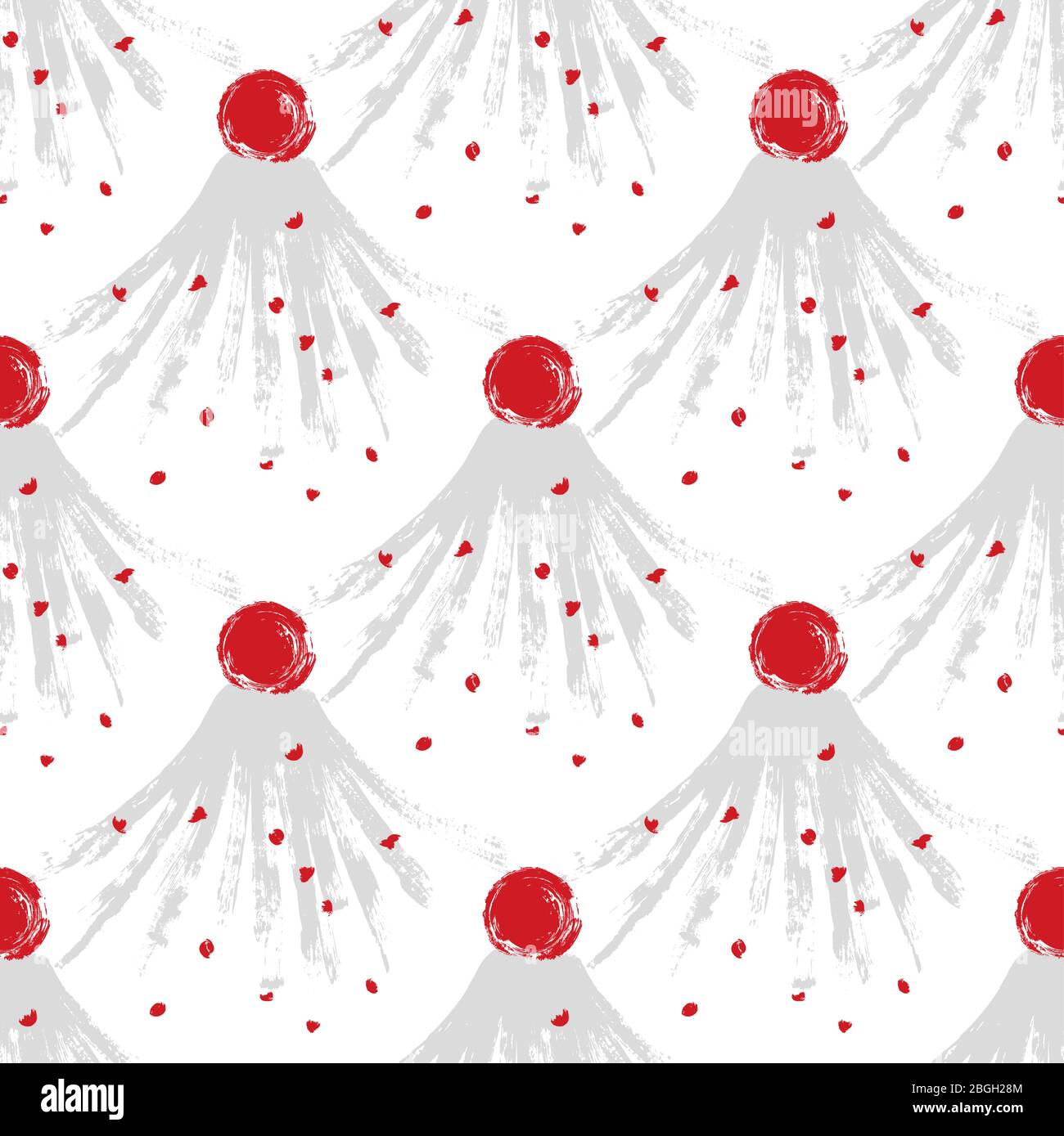 Japanese Waves (Maroon & White Pattern) Wrapping Paper by LXLBX8