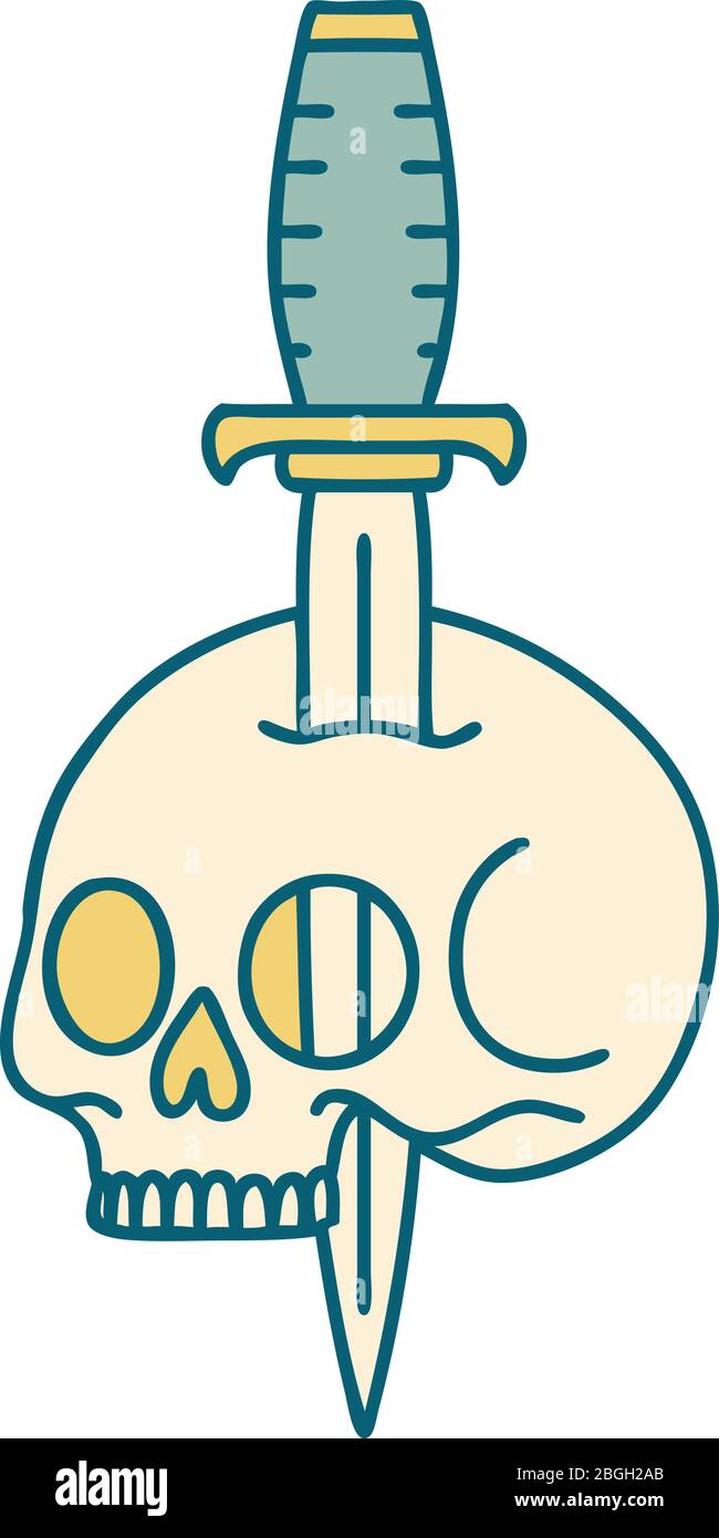 iconic tattoo style image of a skull Stock Vector Image & Art - Alamy