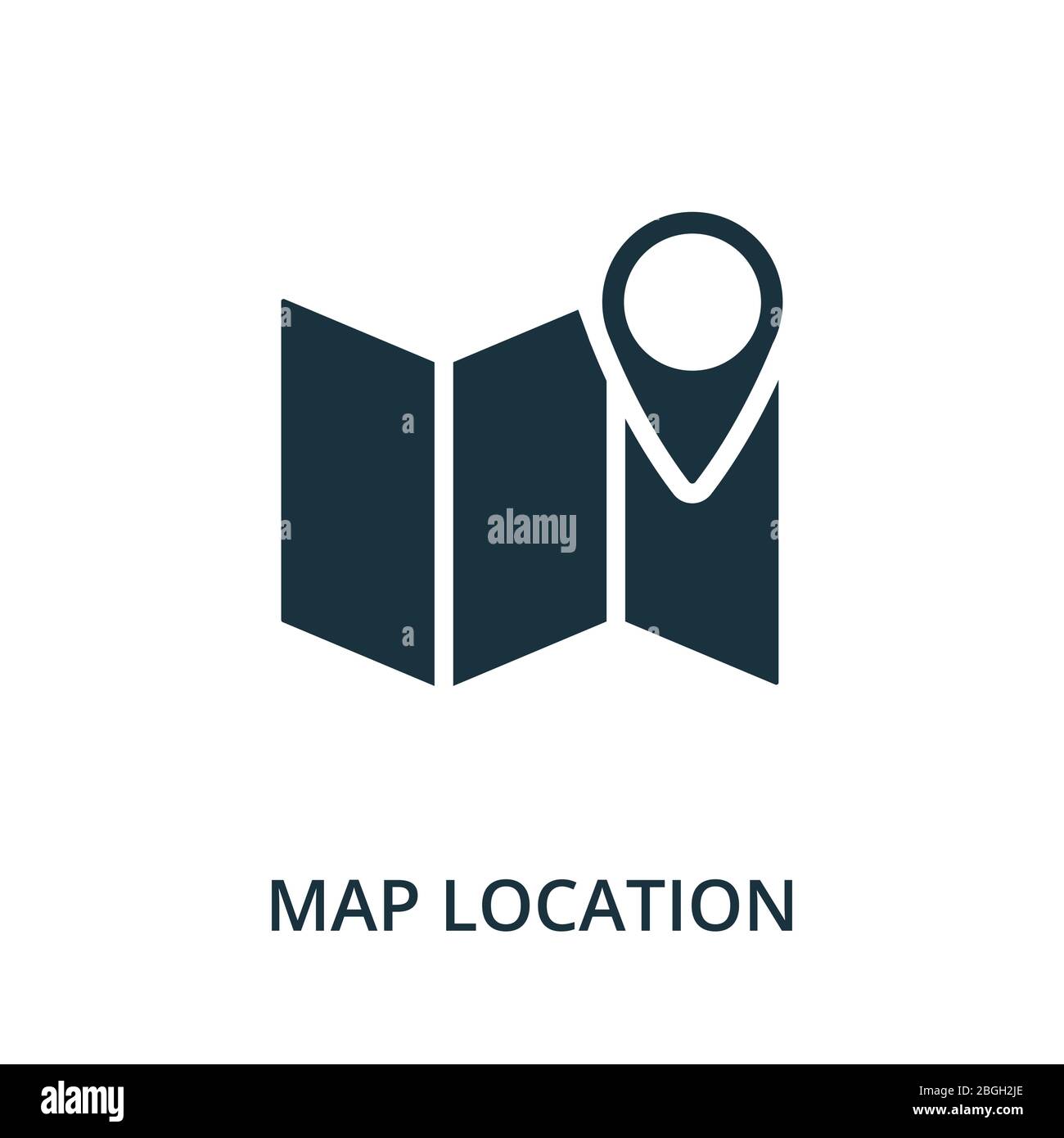 Map Location icon. Simple element from navigation collection. Filled ...