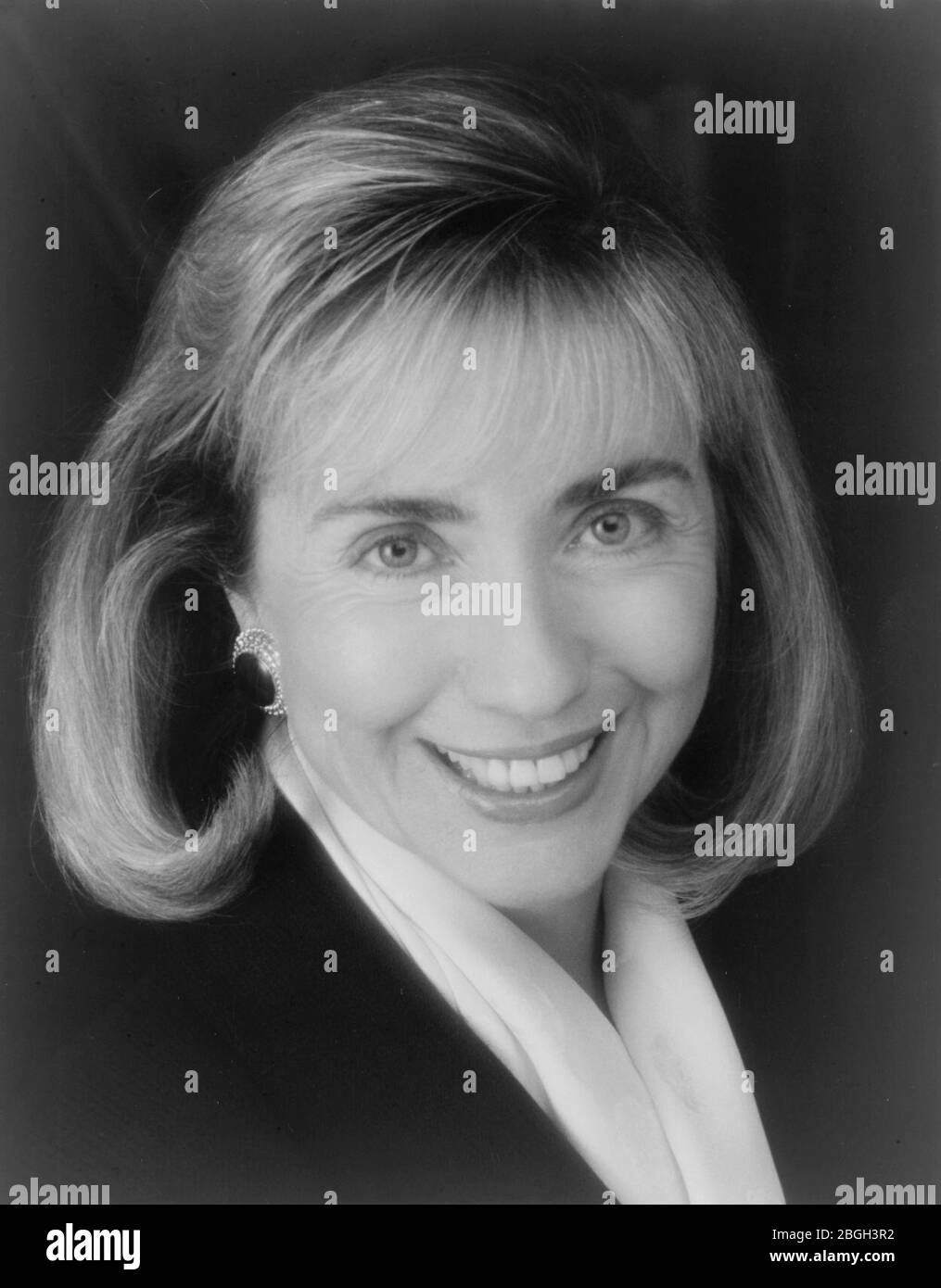Hillary Clinton 1992 (b&w 1). Stock Photo