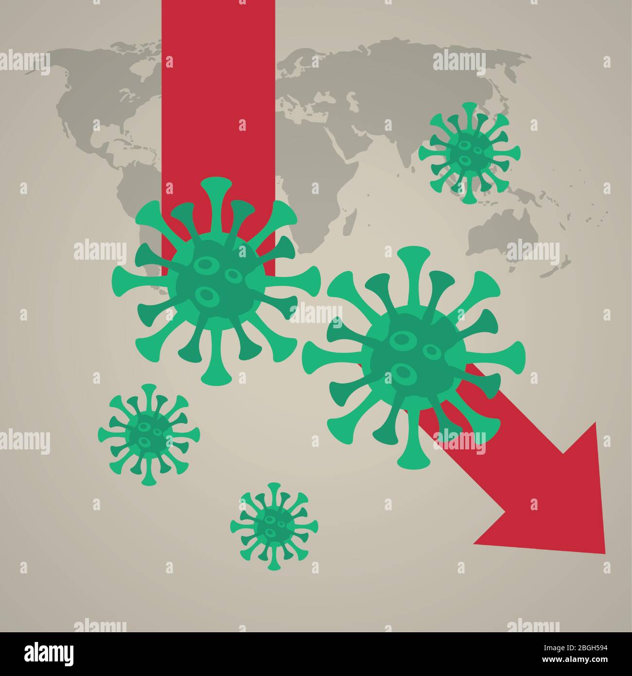 economy and covid19 statistics with arrows in earth maps Stock Vector ...