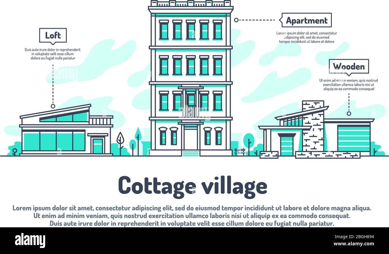 Urban buildings, property housing real estate investment vector ...
