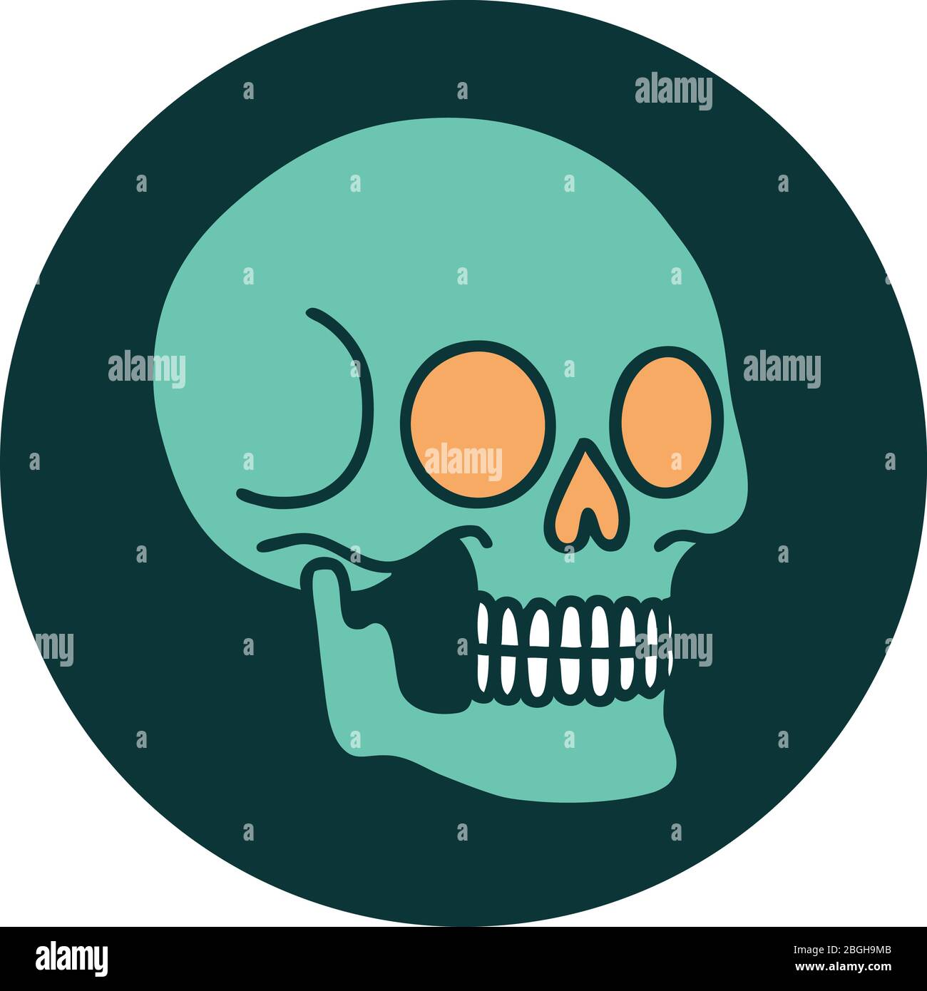 iconic tattoo style image of a skull Stock Vector Image & Art - Alamy