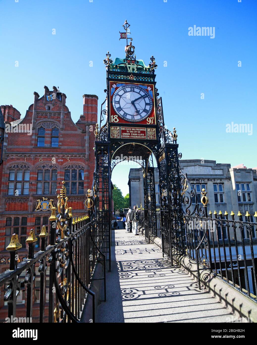 Eastgate Victorian Clock,turret clock, 1899, Queen Victoria’s diamond jubilee,copper ogee cupola Stock Photo