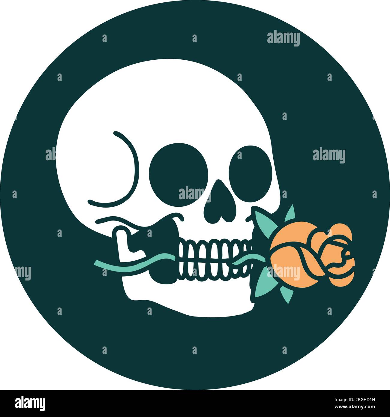 iconic tattoo style image of a skull Stock Vector Image & Art - Alamy