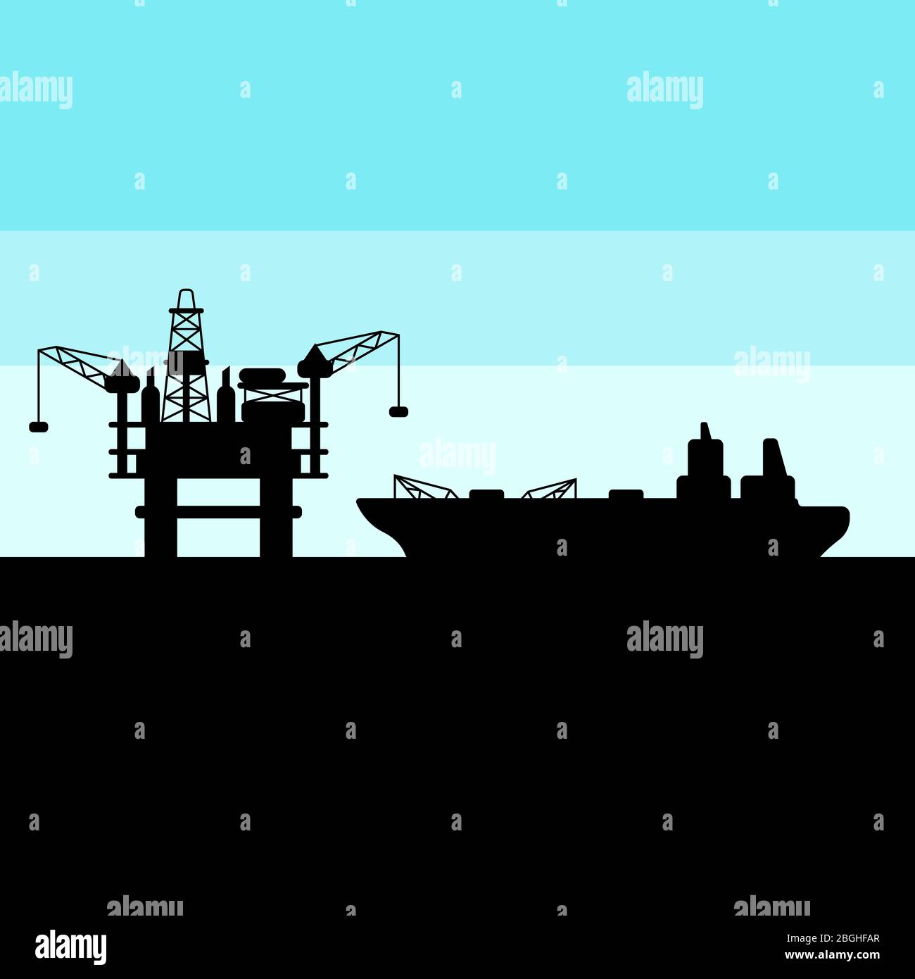 Oil tanker construction Stock Vector Images - Alamy