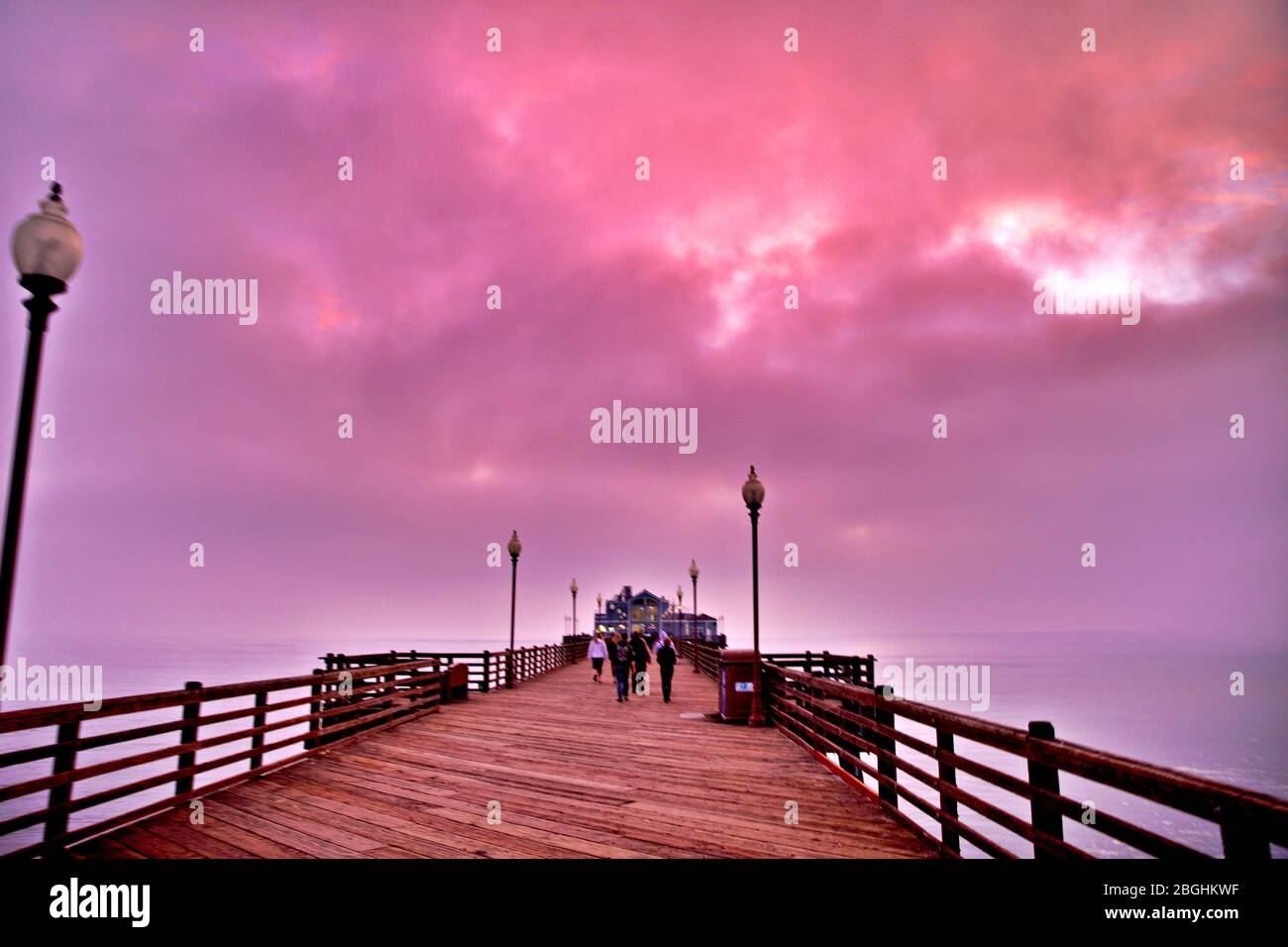 Pier in Oceanside, California Stock Photo