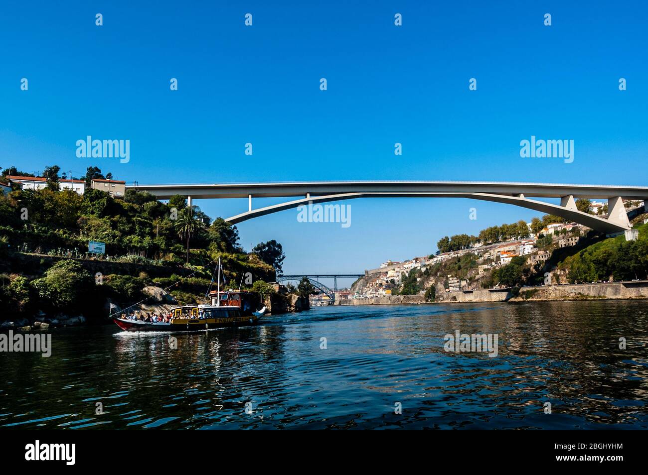 Do Infante Bridge, Ponte do Infante, Douro river, Porto, Portugal Stock Photo