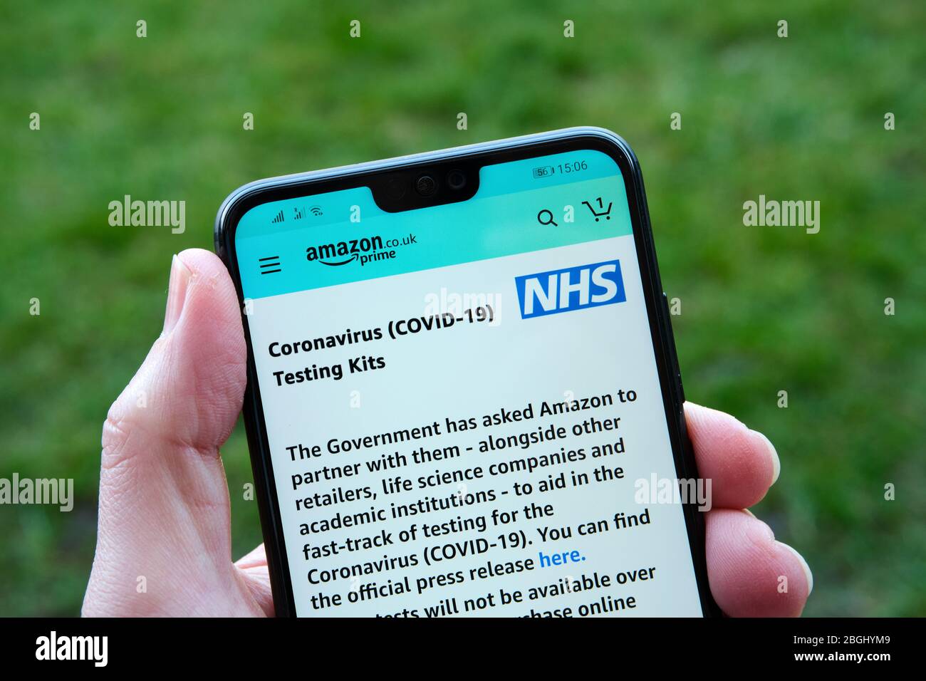 Stone United Kingdom April 21 Amazon Prime App With Nhs Information About Coronavirus Covid 19 Testing Kit Stock Photo Alamy Stone United Kingdom April 21 Amazon Prime App With Nhs Information About Coronavirus Covid 19 Testing Kit Stock Photo Alamy