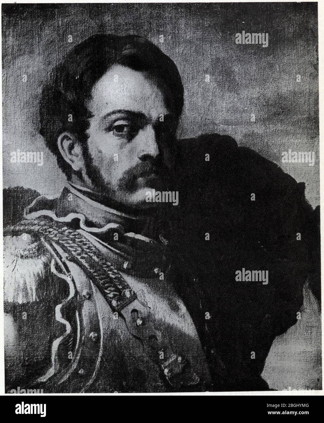 Théodore Géricault . Portrait d'un officier de carabiniers Stock Photo