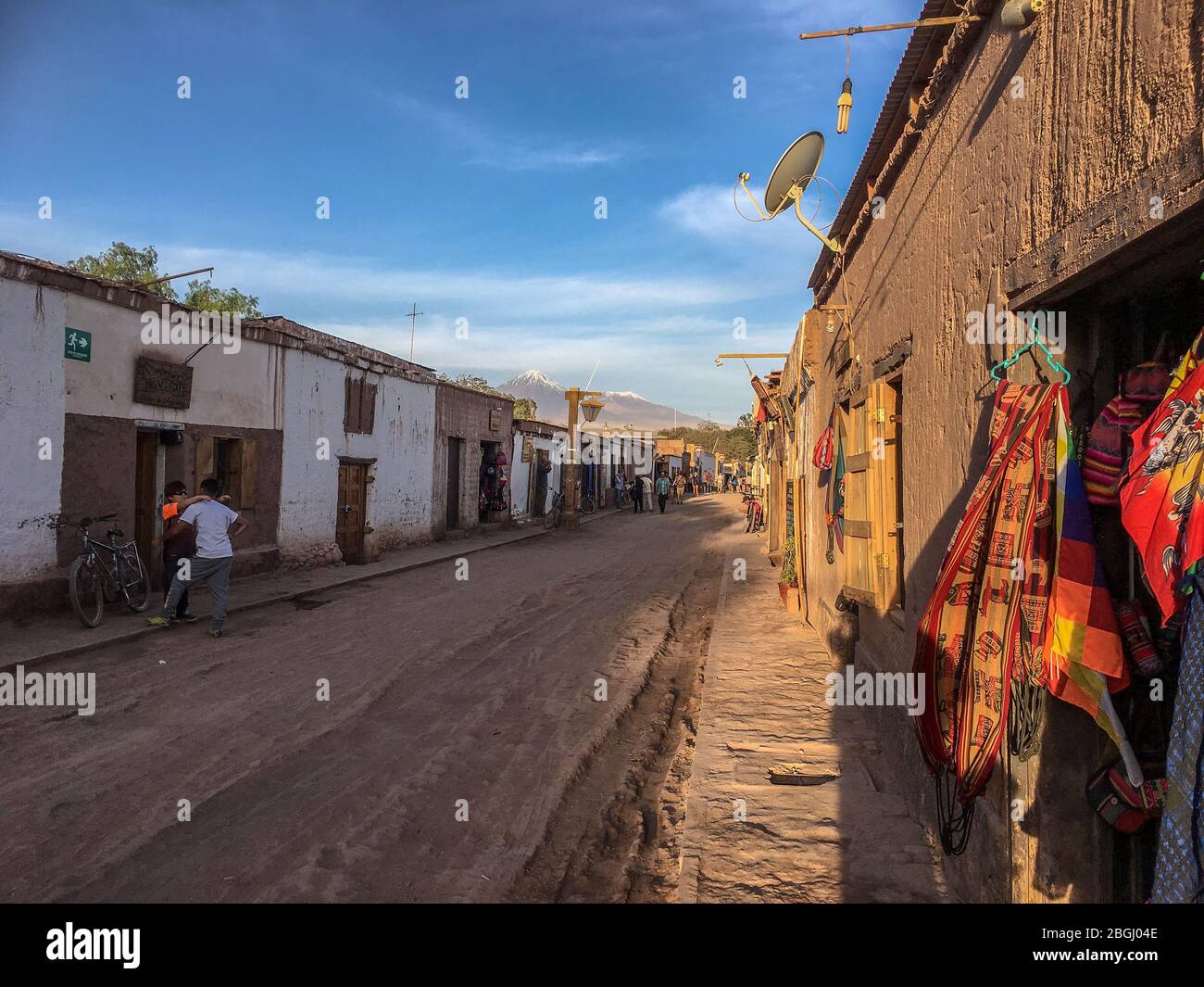 Street in San Pedro de Atacama, Chile Stock Photo