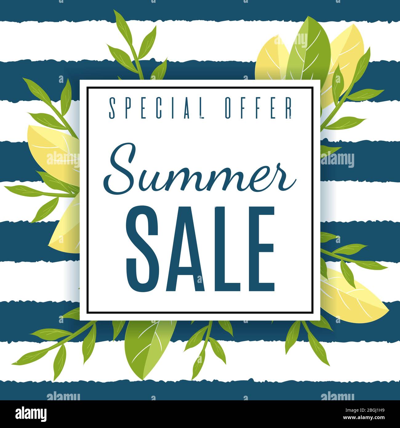 Summer Sales Advertisement. Seasonal Special Offer. Great Discount
