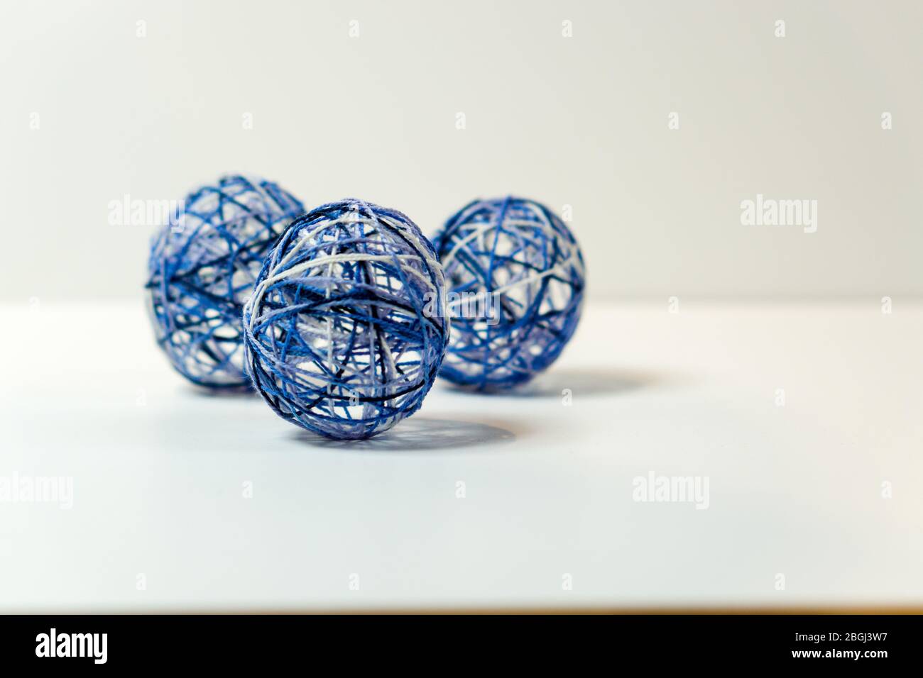 Easter decoration Wool Eggs. Isolated. Lower Bavaria. Germany. Stock Photo