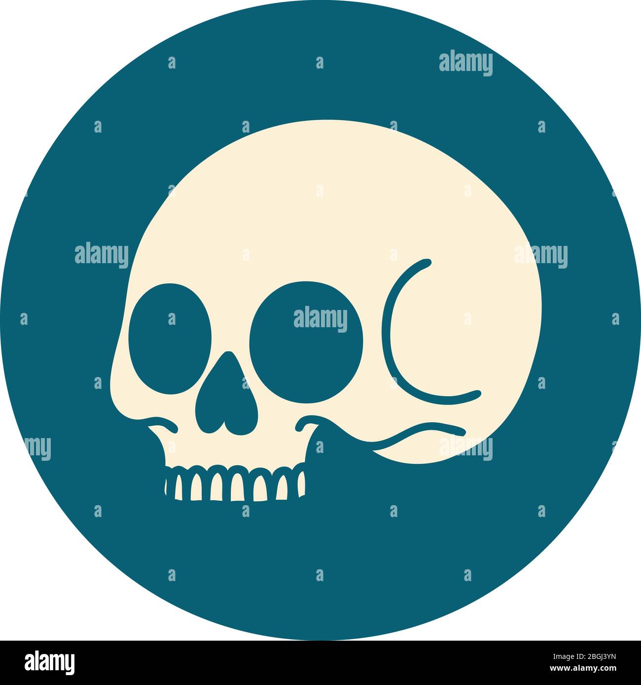 iconic tattoo style image of a skull Stock Vector Image & Art - Alamy